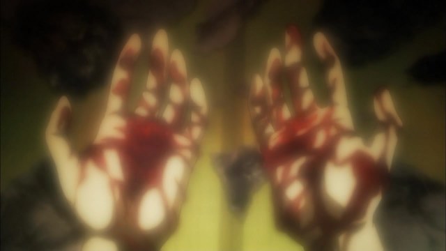 aoi bungaku 02 youzo's hands are stained with blood